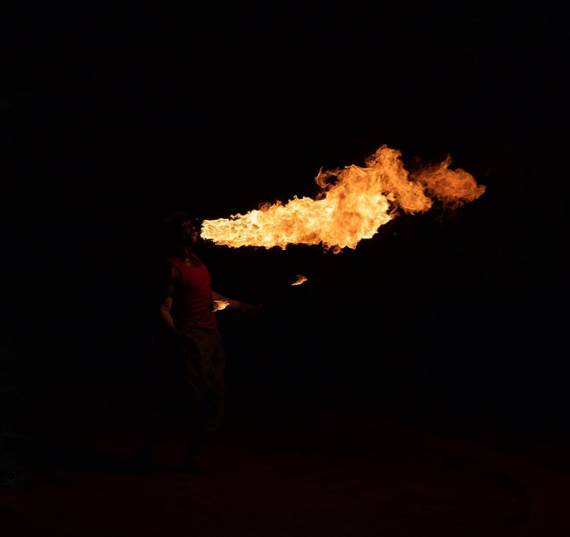 Fire-breathing Acrobats